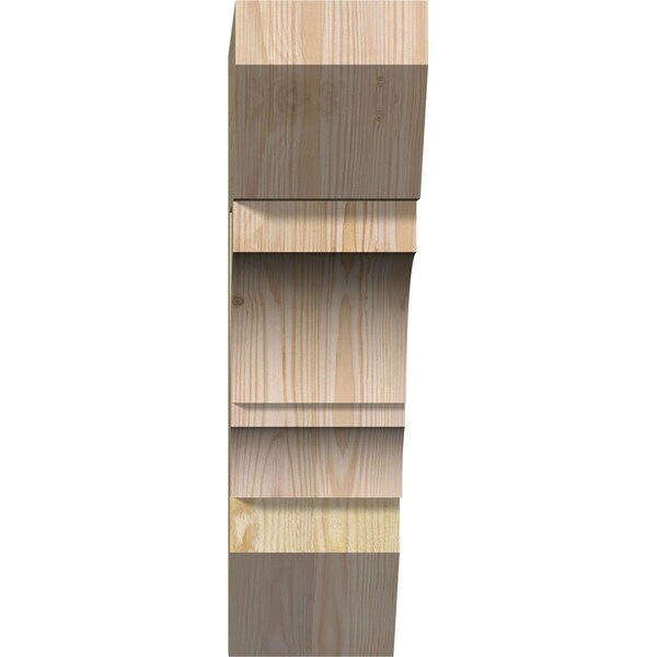 Balboa Slat Rough Sawn Bracket, Douglas Fir, 6W X 22D X 22H